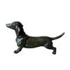 Craft Decoration Garden Sculpture Figures Dog Resin Dachshund Animal Pet Toys Figurine Black Ornament Animals Statue Wholesale