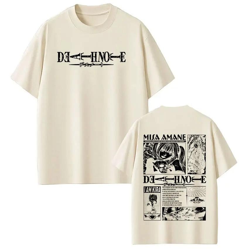 Fashion Harajuku Short Sleeve Tshirts Anime Death Note Misa AUnisexe T Shirts Unisex Women Clothing Cotton Casual Tshirt Streetwear