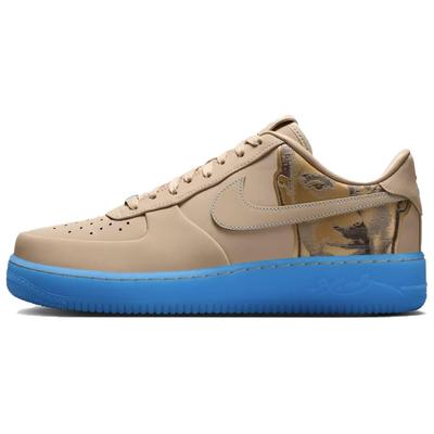Air Force 1 Low Top Skateboard Shoes Unisex Brown Blue IH1018-200