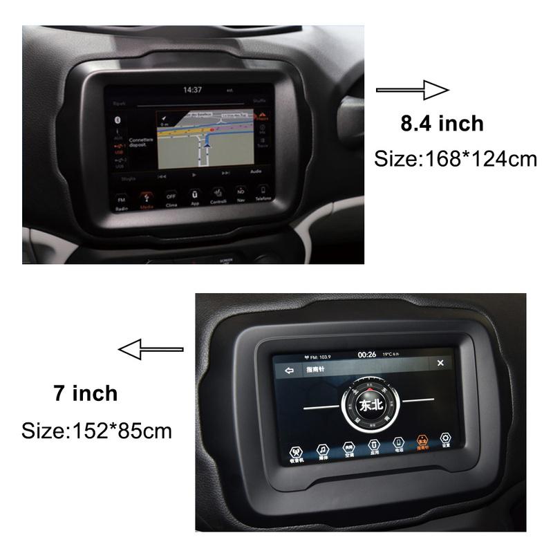 For Jeep Renegade 2018 Accessories Navigation Screen Protector Tempered Film 7 Inch 8.4 Inch Car Media Touch Display Protector