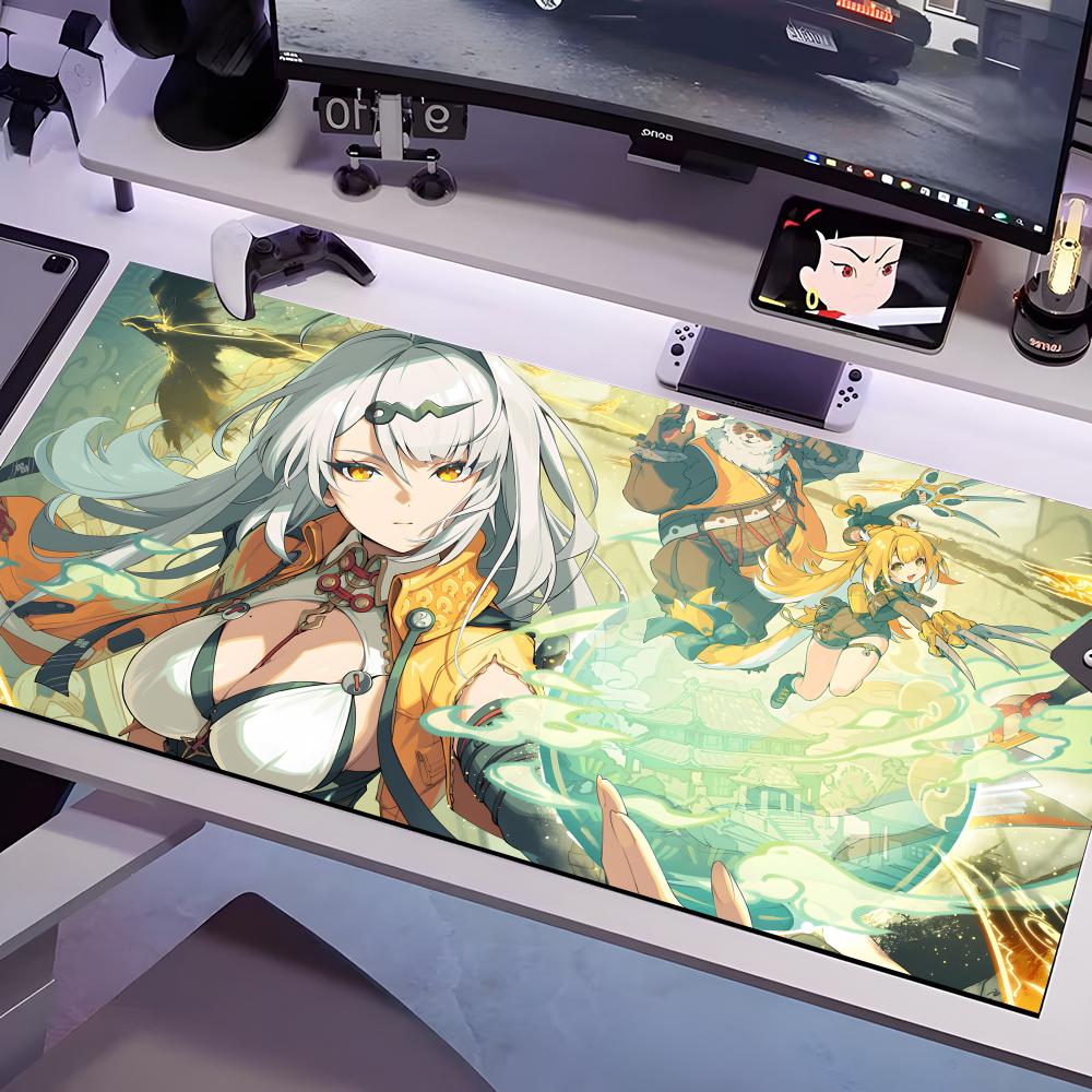 

Yixuan Mouse Pad Multiple Sizes Large Square Computer Office Game Table Mats Rubber Anti-slip Mousepads 600x300x2mm