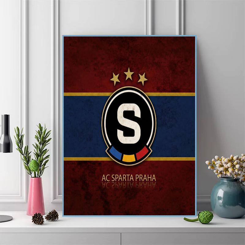AC Sparta Praha 100% Round Full Drill 5D DIY Diamond Painting Embroidery Cross Stitch Rhinestone Décor