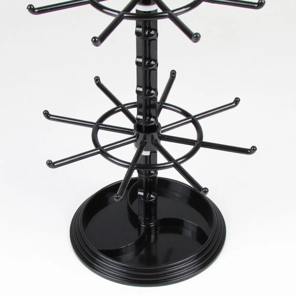Rotating Display Stand Jewelry Storage Hanging Necklace Earring Rack Desktop Jewelry Rack