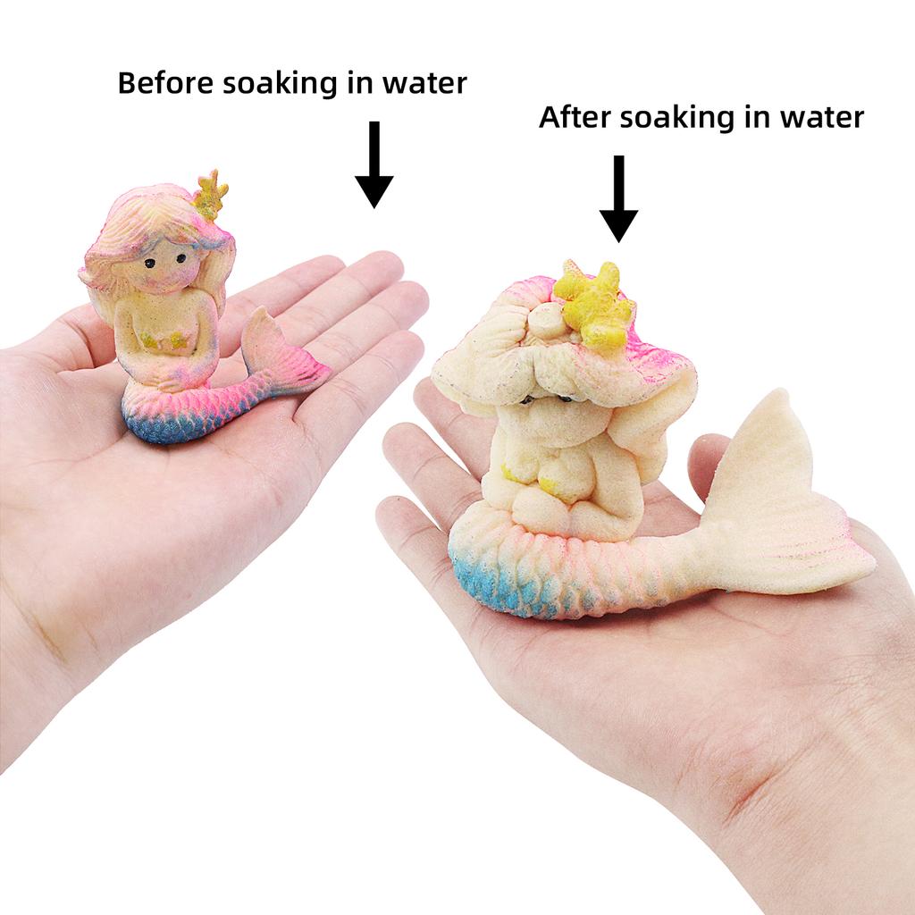Novel Soaking Water Expands Ocean Mermaid Expansion Toy, Creative Parent Child Interaction Early Education Cognition