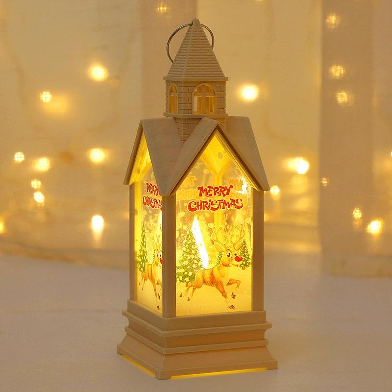 Christmas LED Lantern Light Home Christmas Tree Ornaments LED Lamp Xmas Glow Decorations Kids Gift Happy New Year Decors