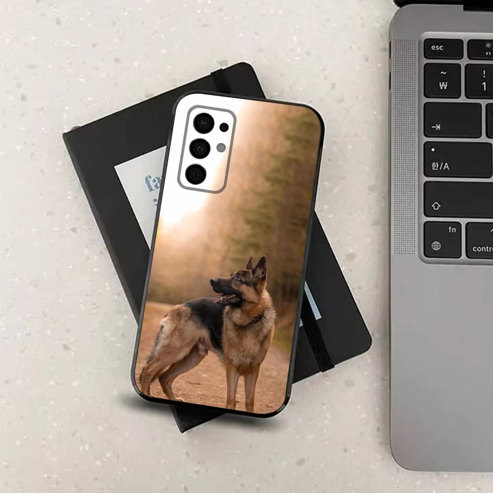 

German Shepherd Dog For Samsung Galaxy A73,31,71,53,32,72,Note,22,41,8,9,52,J7,Soft Black Silicone Cover Case SamsungA53 5G