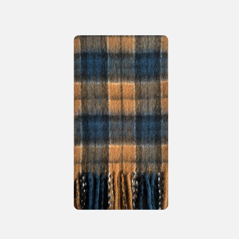 Wool Blended Classic British Plaid Scarf Women s Winter Soft Scarf New Style 220*28cm