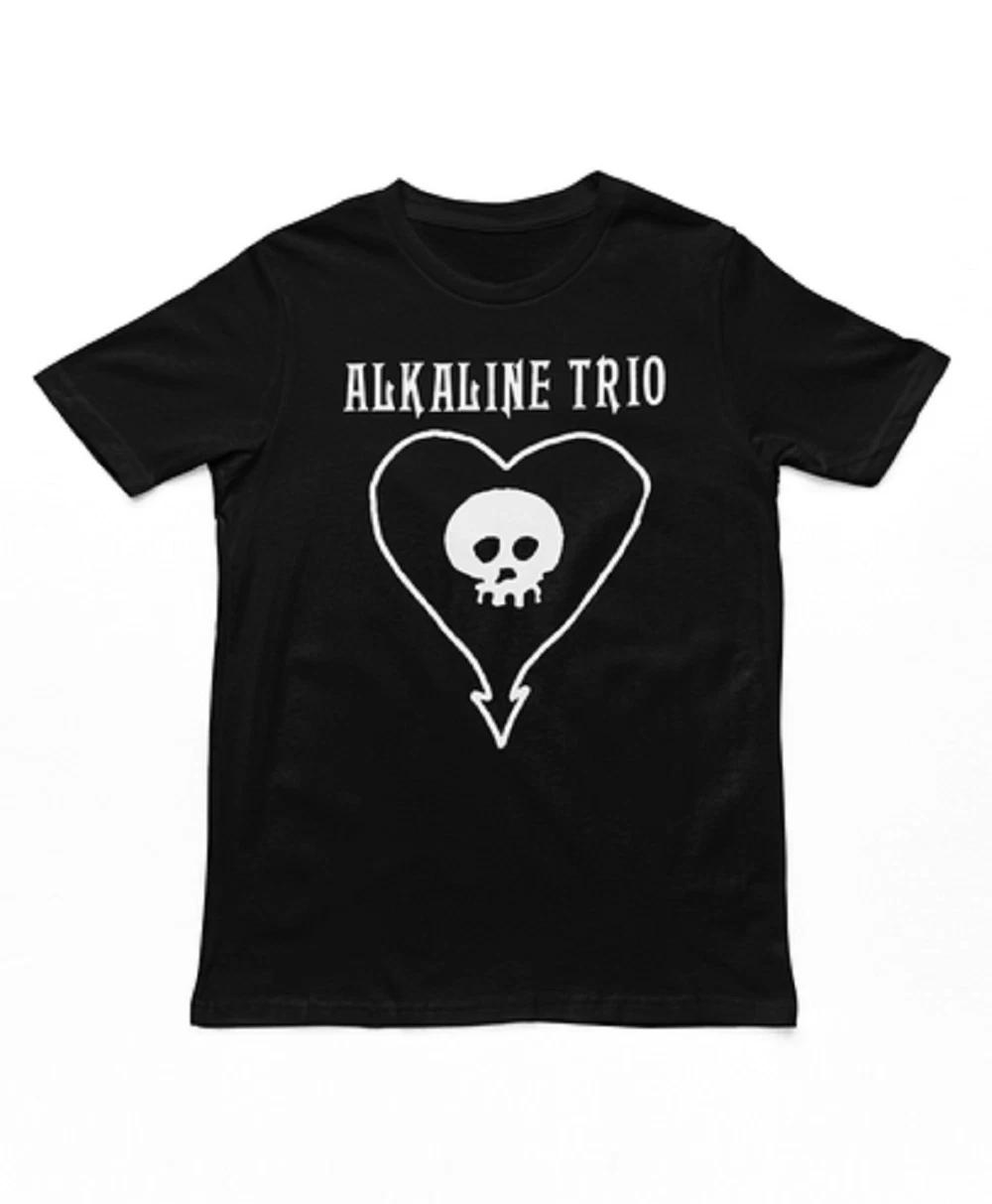 Alkaline Trio Heartskull T-Shirt, Punk Rock Band Graphic Tee, Mens Black XXL