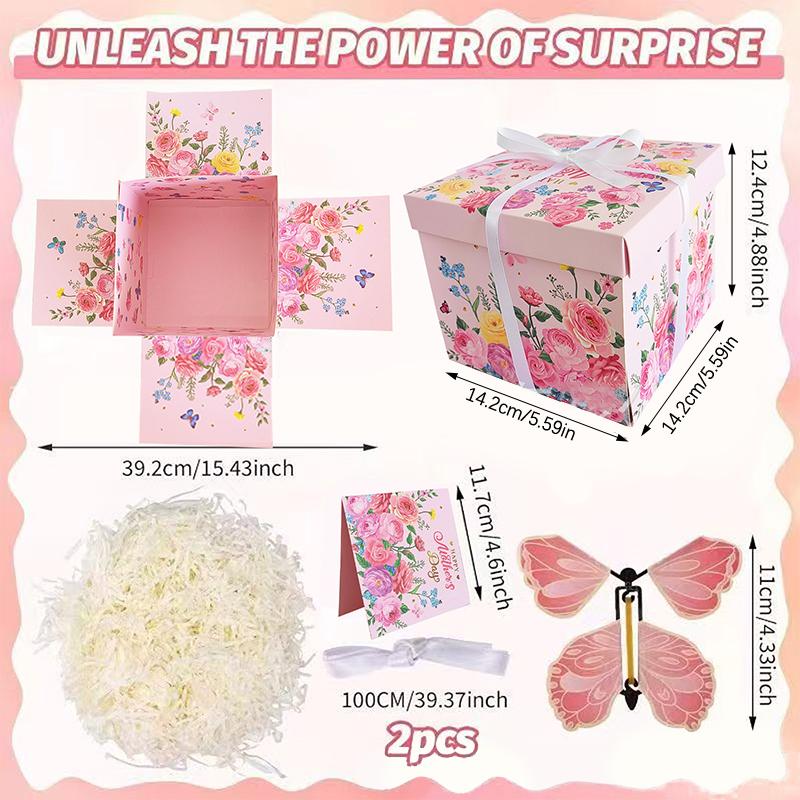 Flying Butterfly Surprise Box Exploding Gifts Box With Butterflies Butterfly Surprise, Diy Pop Up For Birthday Mothers Day