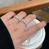 Korean Style S925 Sterling Silver Elastic Heart Open Ring for Women – Simple, Versatile, and Elegant Student Accessory