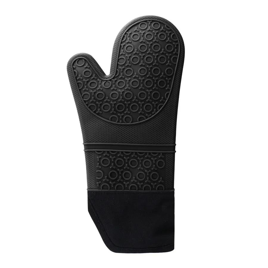 1Pcs Long Silicone Gloves With Cotton Waterproof Kitchen Microwave Mittens Gloves Cooking Bbq Heat-Resistant Gloves Oven Mitts
