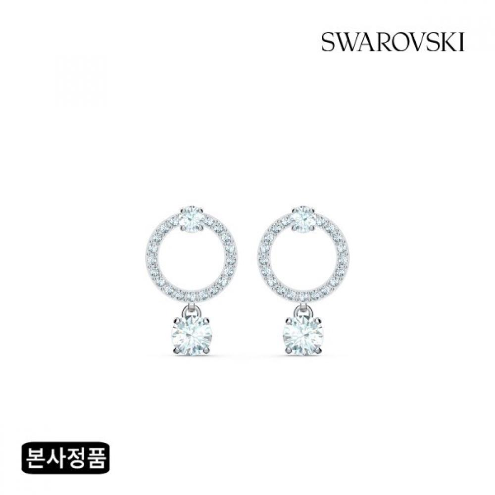 

Swarovski [authentic Shopping Bag Included] Constella Circle Rhodium Earrings 5563278 5563278_earring
