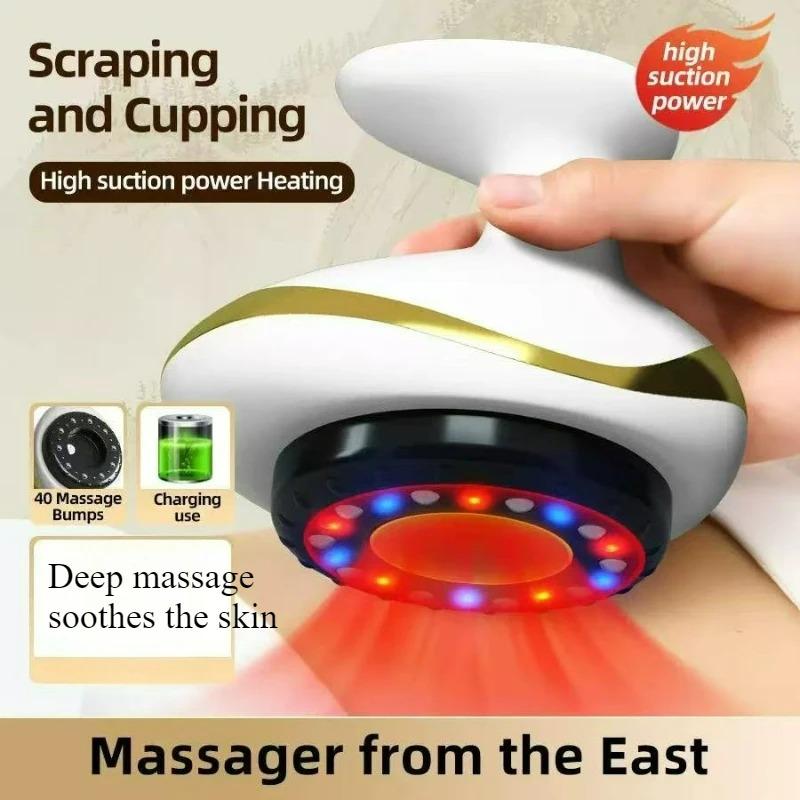 2026 New Electric Scraping Massage Cupping Massager Suction Cup Heating Suction Cup Heating Anti-Cellulite Beauty Device Cupping Device