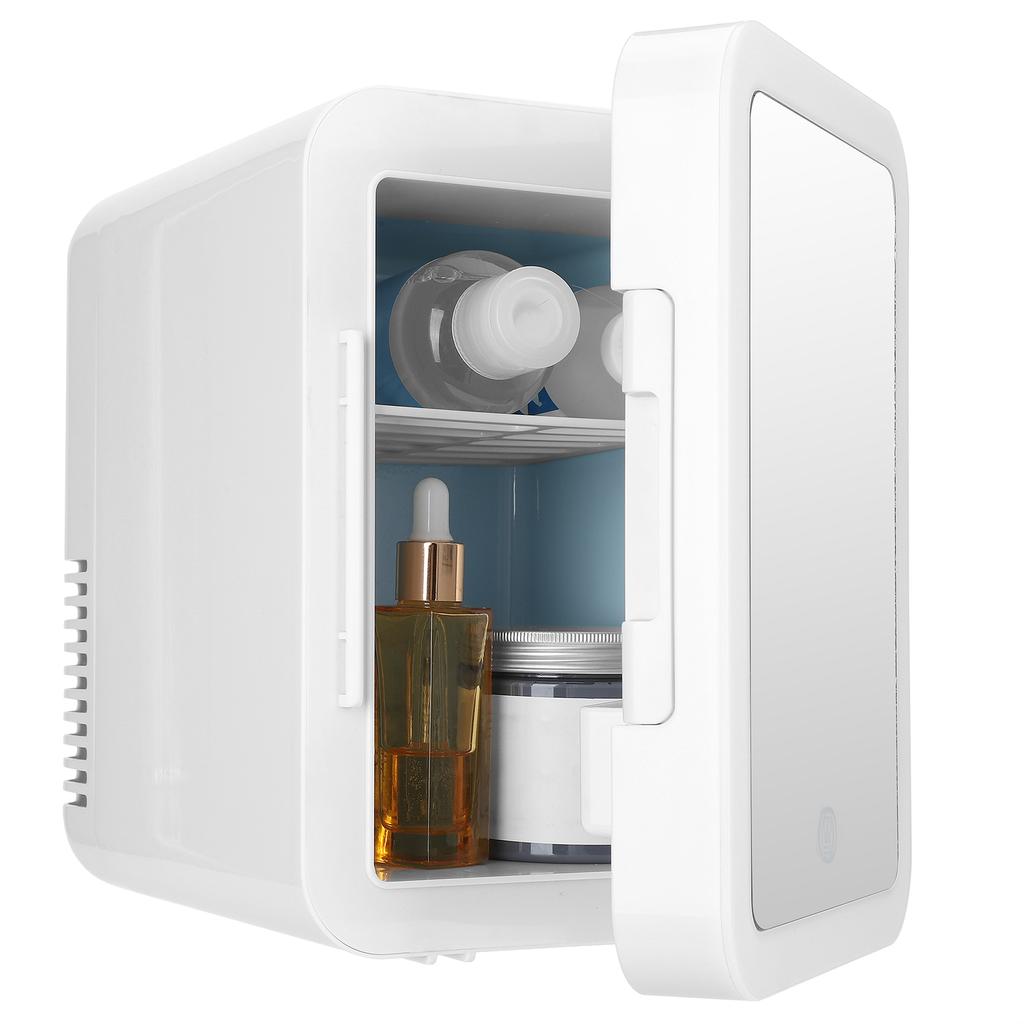 4L Mini kosmetická chladnička Chlazení Ohřev Mrazák s kosmetickým zrcátkem