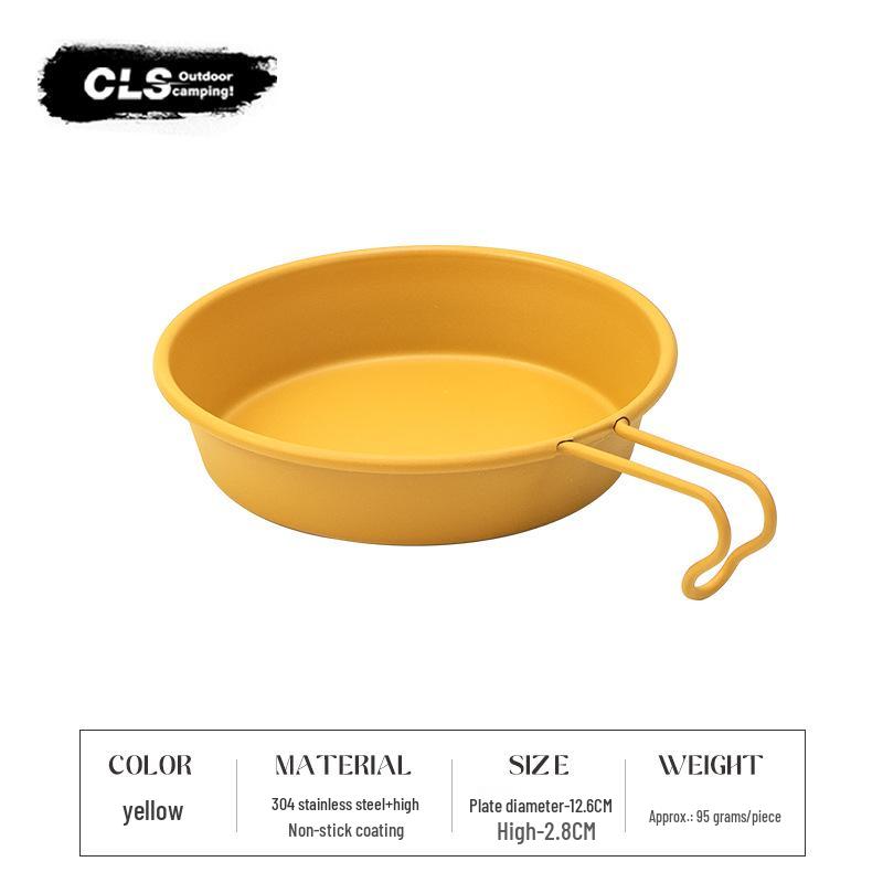 

Retro Distressed Stainless Steel Sierra Bowl for Camping & Picnic Diameter: 12.6cm, Height: 2.8cm