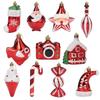 2 pièces/set Ornements Suspendus pour Sapin de Noël Pendentif Canne à Sucre Rouge Blanc Navidad Maison Cadeaux de Noël Nouvel An Décor de Noël