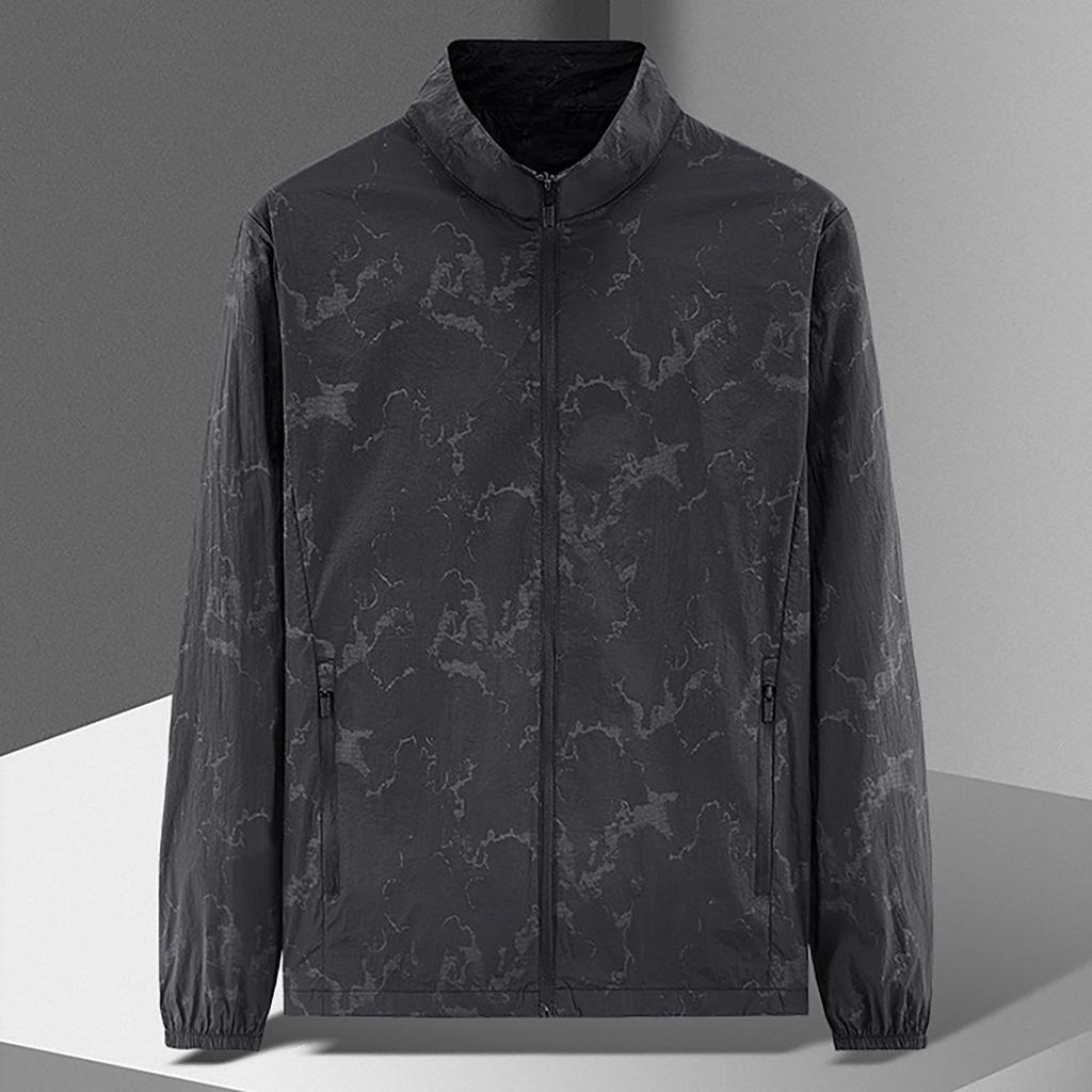 Men's Summer Light And Solid Color Outdoor Loose Large-sized Sun-protective Clothing, Waterproof Windbreaker Jacket