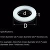 M2-M12 PTFE Sealing Washer / White Teflon Flat Gasket - High Temp Resistant Non-Stick Spacer for Water Pipe Joints & Industrial