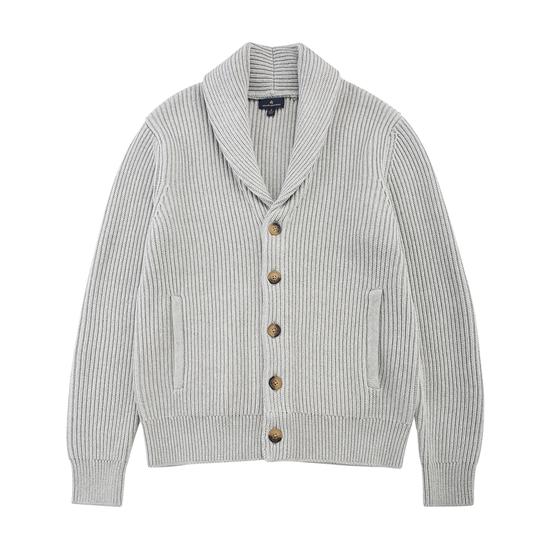 Gray Cotton Knit Cardigan by BB Cream