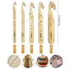 Large Transparent Yellow Crystal Crochet Hooks Weave Sewing Tools Embroidery Needles Big DIY Knitting Needles 12/15/18/20/25mm