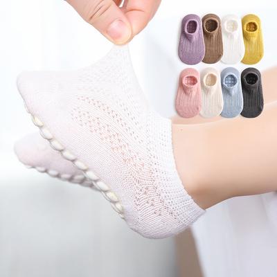 0-5Years Cotton Baby Mesh Socks Thin Children Non-slip Floor Socks Short Tube Baby Toddler Socks