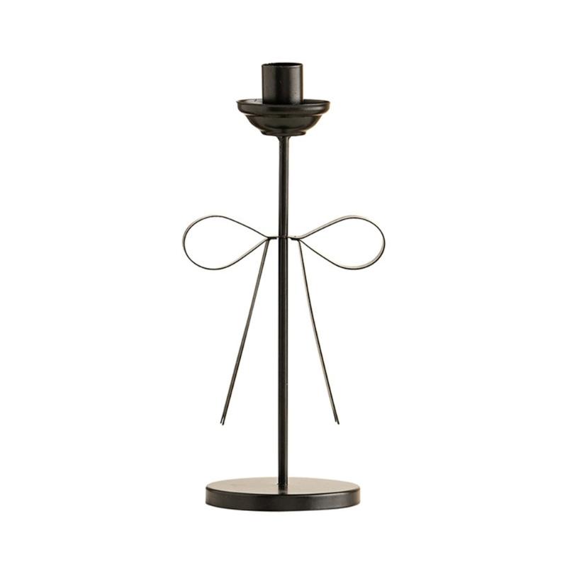 Bowknot Candlestick Holders Iron Metal Taper Candle Holders Decorative Candle Stands for Wedding,Home Decorations