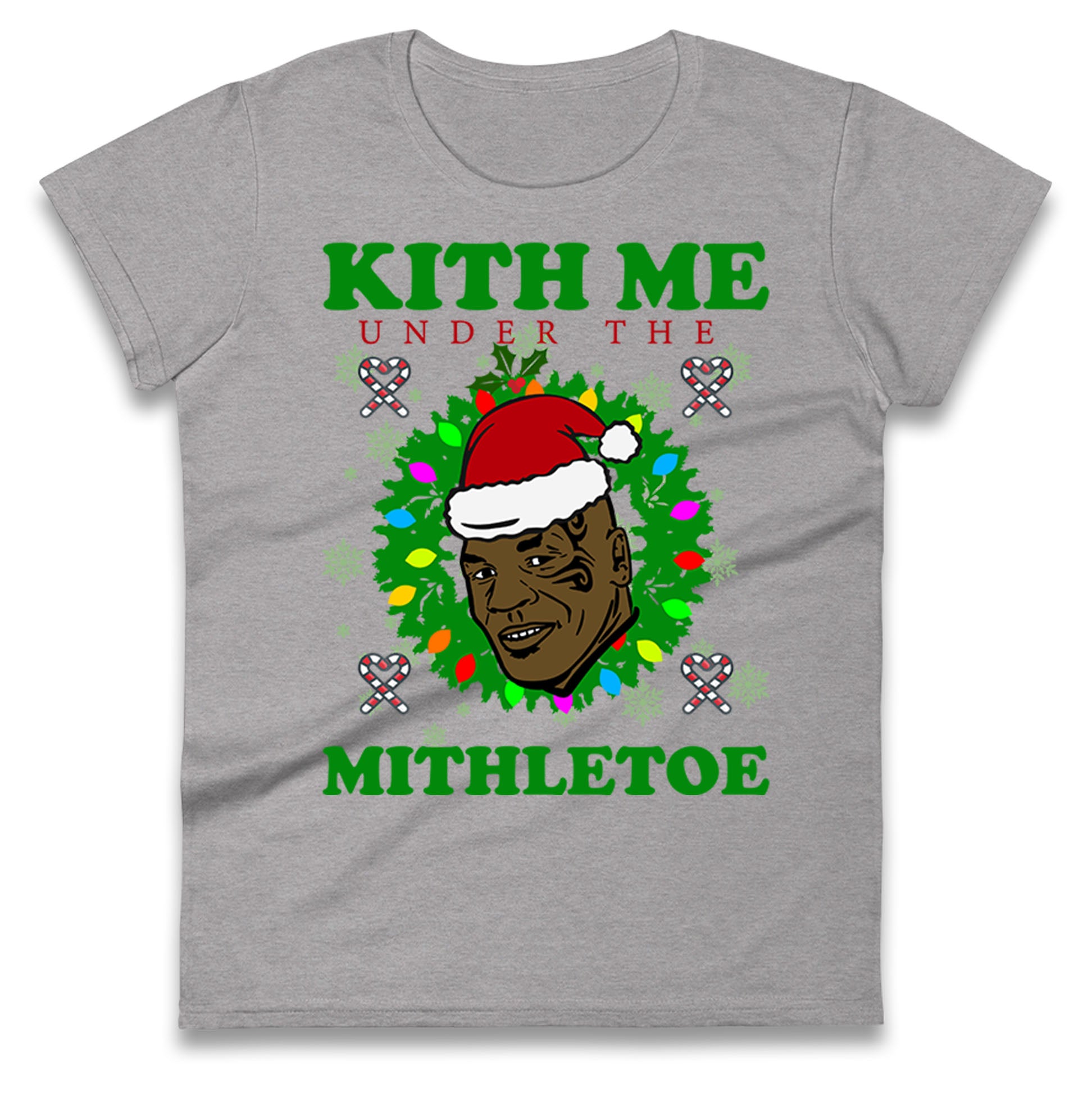 Mike Tyson Funny Christmas Womens Mens T Shirt Womens Tops Tees S
