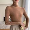 Women's Seamless Cashmere Slim-Fit Half-High Neck Sweater