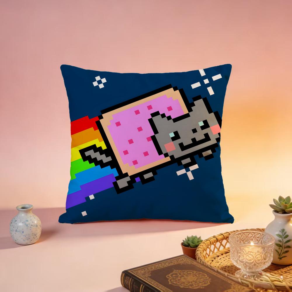 

Trending NNyan Cating Cushion Cover Premium SkinFriendly Pillow Case MultiPurpose for Home Office Travel 30X30cm