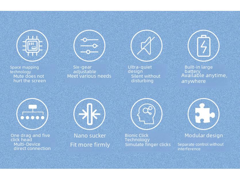 Cichy Kliker Ekranu Mobilnego z Długą Żywotnością Baterii