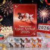 2026 Advent Calendar Pegasus Acrylic Figure Set 2D Flat Wall Decor Fun Collectibles for Kids Colorful Fantasy Decorations for Room Party & Gifts