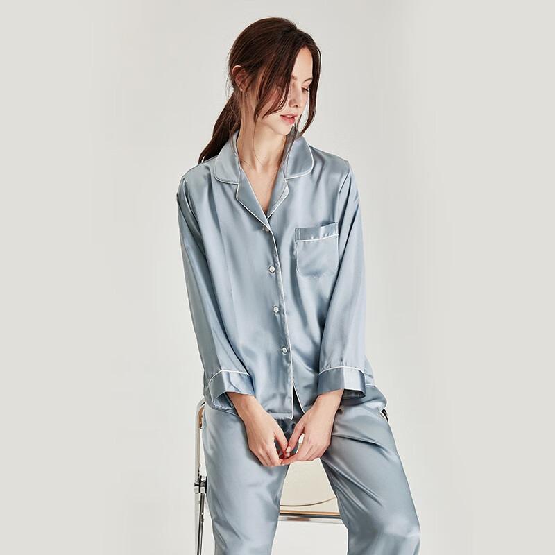 Shanmuer Women's Mulberry Silk Pajama Set - Two-Piece, Wearable Outdoors, Spring/Autumn