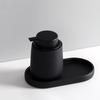 Ceramic Matte Black Big Easy Foaming Pump Soap Dispenser Modern Bathroom Accessory Set