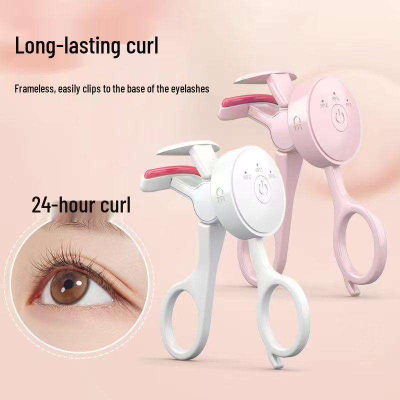 Smart USB Rechargeable Heated Eyelash Curler with Frameless Design for Long-Lasting Curl and Temperature Control