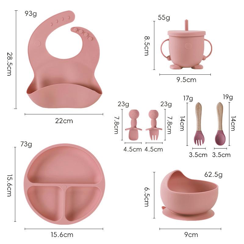 Silicone Suction Cup Bowl & Spoon Set for Babies - Children's Tableware