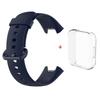 For Redmi Watch 2 Lite Silicone Strap+Case Watchband With Black/Same Color Buckle Wristband and Transparent Watch Shell