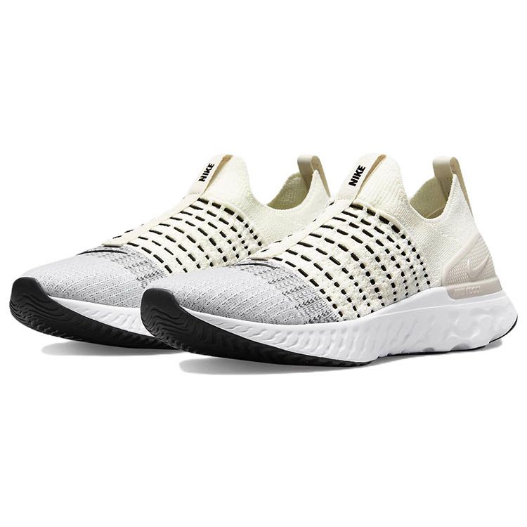 Nike React Phantom Run Flyknit 2 Sail Light Bone Men Sneakers Cream White Black DV2139-100