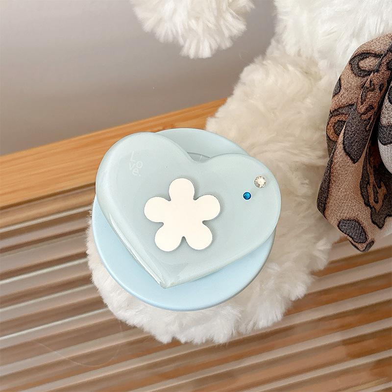 Koreanischer Stil Girly Magnetischer Handyhalter mit Blumenspiegel und Magsafe-Ring Geschenk