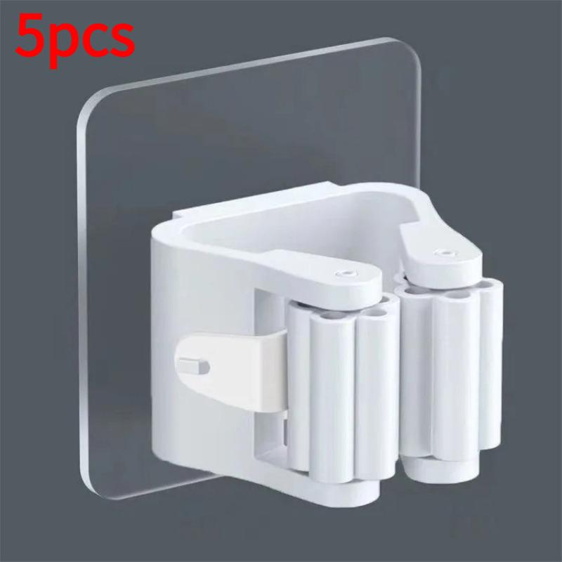 No-drill Hooks Adhesive Wall Hanging Mop Rack Broom Hanger Hook Kitchen Bathroom Organization Home Organizer Accessories