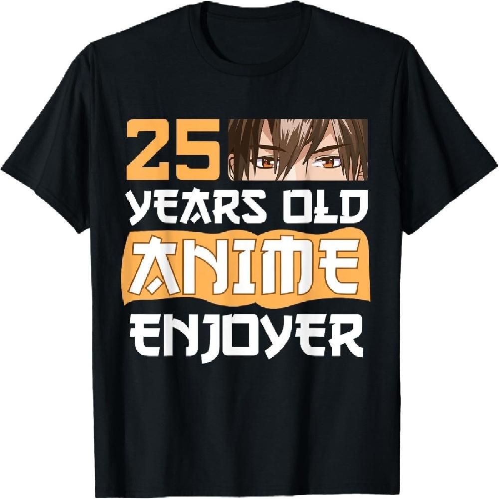 25th Birthday Kawaii Anime Otaku 25 Years Old Anime Enjoyer T-Shirt XXXXXL чёрный