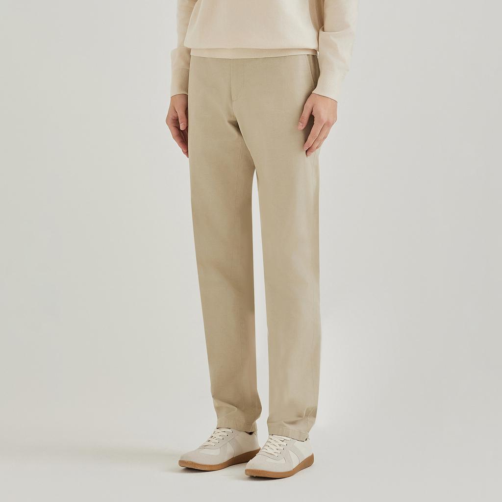 FERRAROMILANO European Imported Garment Washed Pants Light Beige (Am0Esl15151)