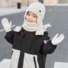 3Pcs/Set Solid Color Winter Pullover Hat Coldproof Ear Protection Caps  Streetwear