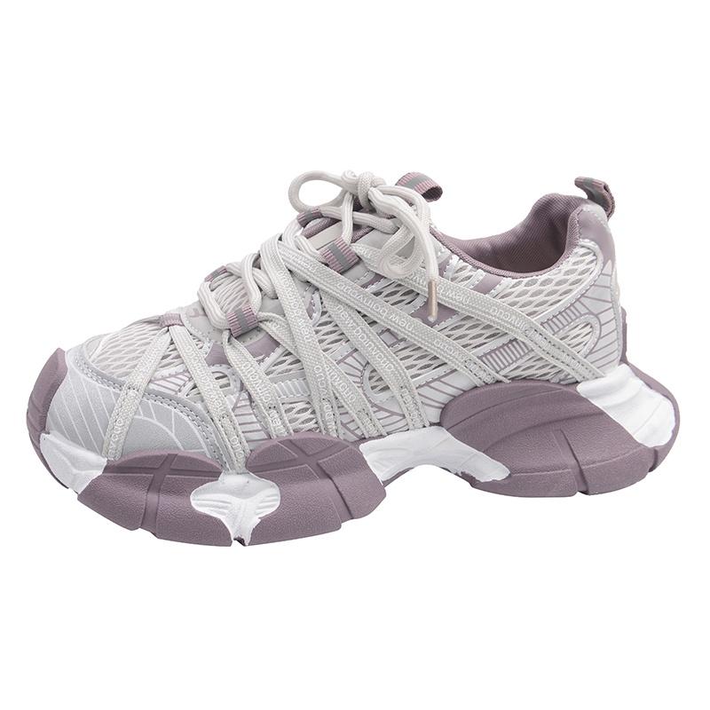 Women Chunky Dad Sneakers Thick Sole Casual Sport Shoes Comfortable Walking Commuting Travel Everyday Footwear Sizes 35-40