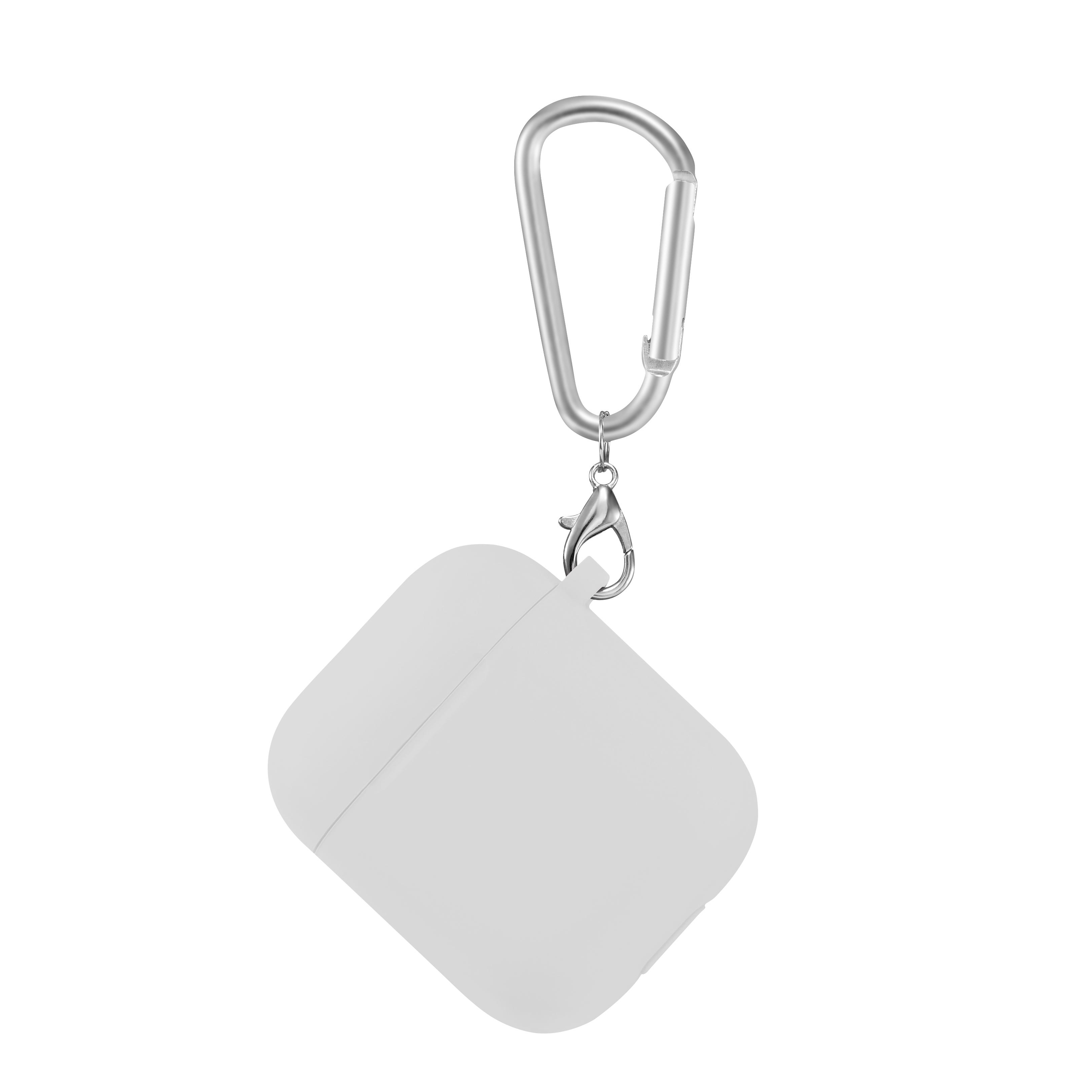 

Силиконовые чехлы для наушников для Airpods 2 Чехол Аксессуары для наушников Защитный чехол для Apple Airpods 2 Air Pods 1 Чехол с крючком белый