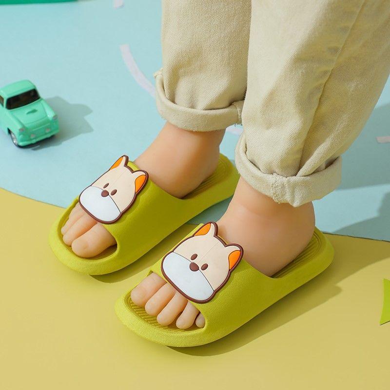 Kinder Sommer Indoor rutschfeste Hausschuhe Männer und Mädchen Cartoon Hund Home Soft Bottom Sandalen