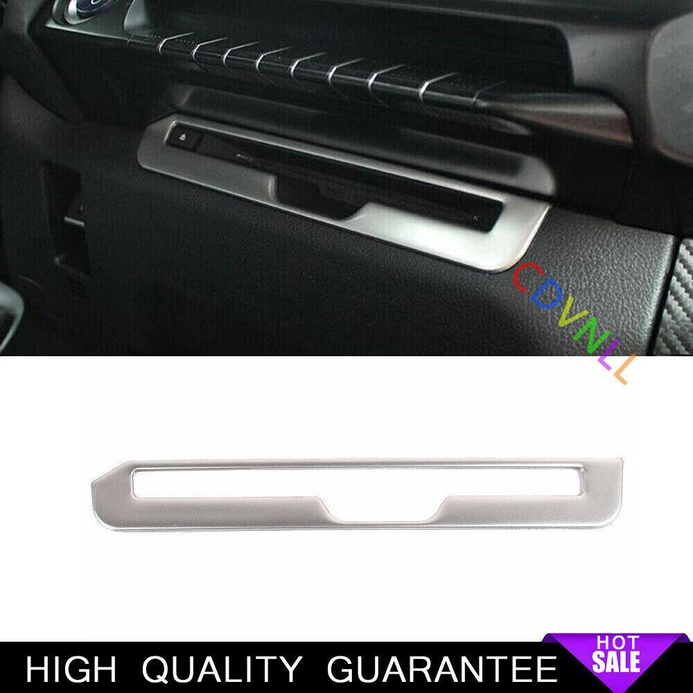 Console CD Button Control Frame Trim For Lexus UX200 250h 2019-2023 Silver Steel