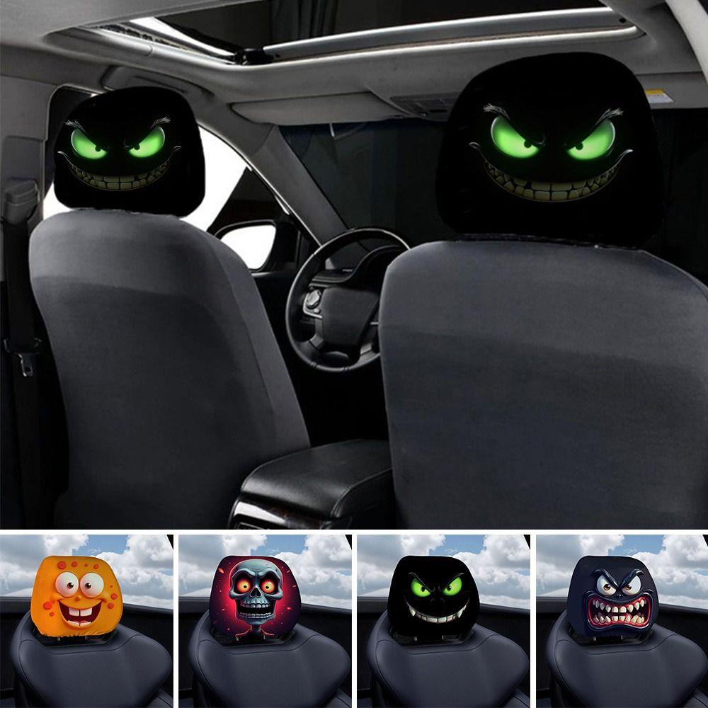 Elastic Car Seat Cover Universal Car Seat Headrest Interesting Car Headrest Cover  Halloween