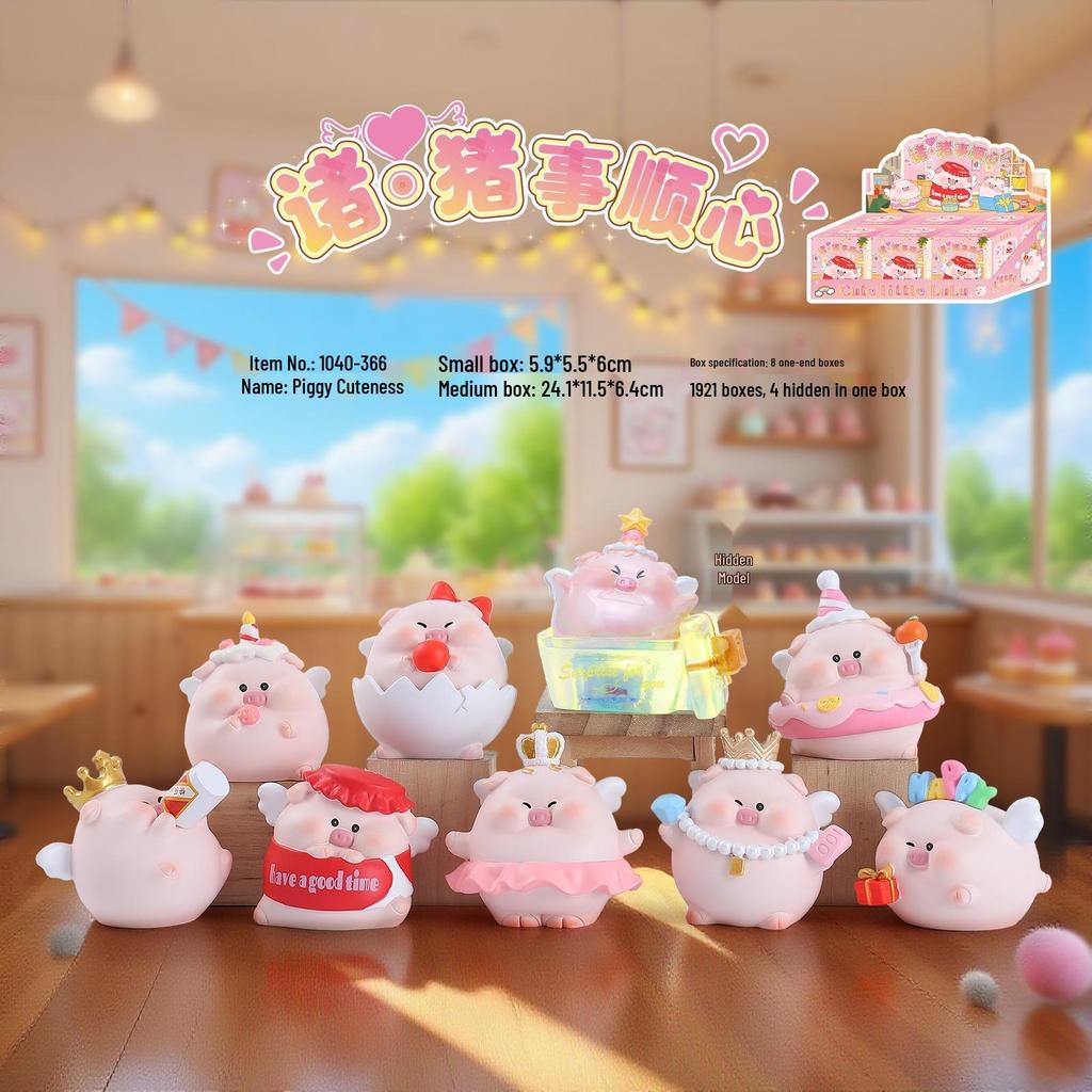 Hot Selling Cat Travel Diary: Blind Box Fashion Resin Figurine - Hand-Painted Cute Cat Desktop Ornament