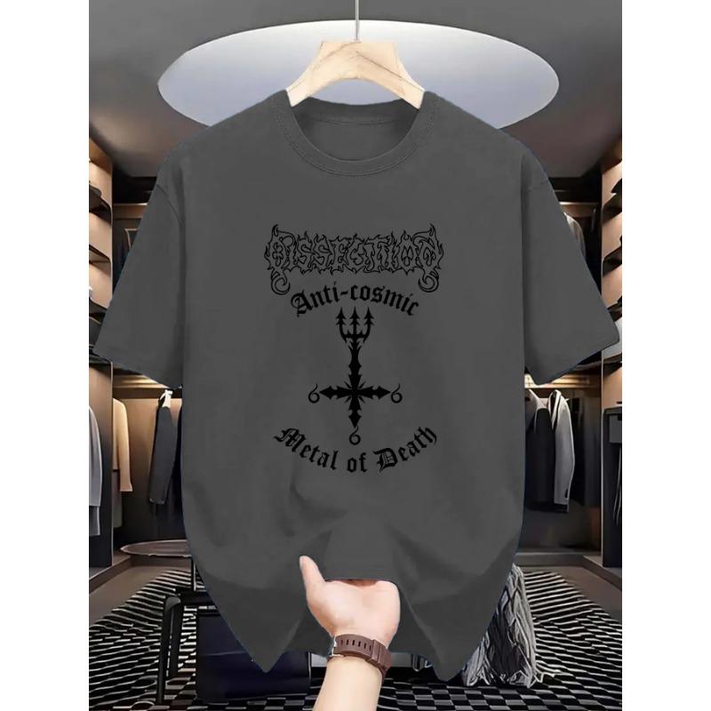 2025 Gothic Anti Metal Death Graphic Men Luxury Cotton Short Sleeve Summer Unisex Men Women Top Streetwear Tee Blouse