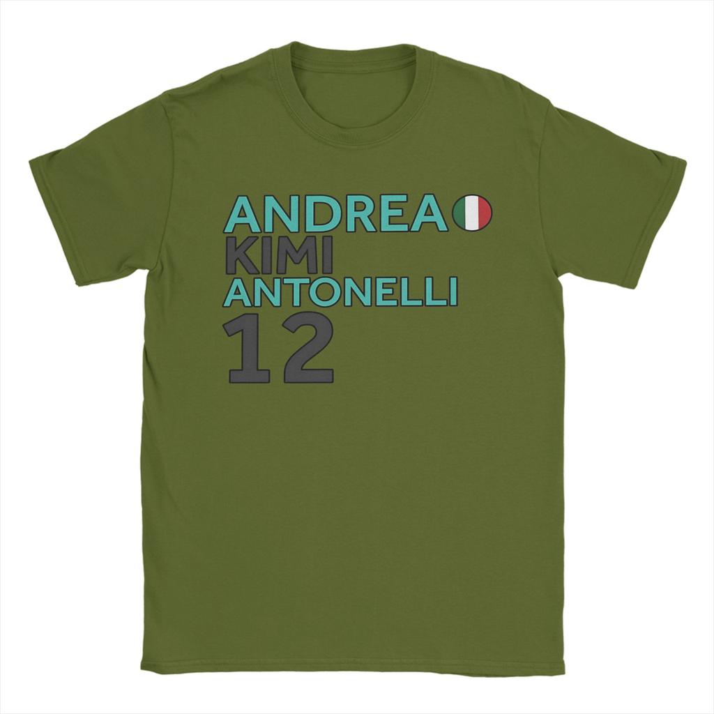 Mens Andrea Kimi Antonelli T Shirt 100 Cotton Clothing Leisure Short Sleeve Crew Neck Tee Shirt Plus Size TShirts